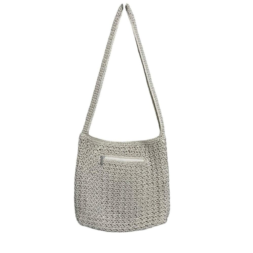 The Sak Crochet Shoulder Bag in cream color